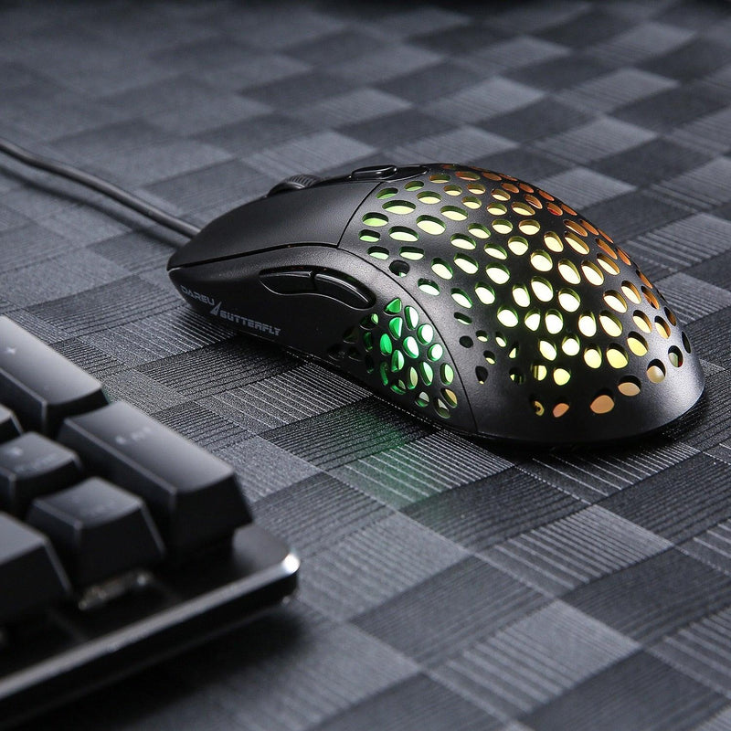 Mouse Com Fio, Dareu EM907, 6 Botões, 6400DPI, 60g, RGB - Honor Tech